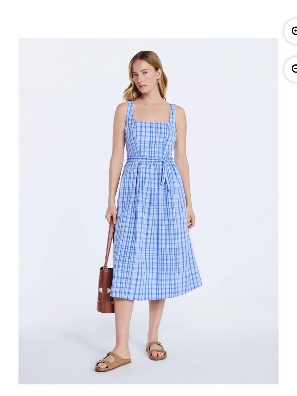 New Free Assembly Women’s Sleeveless Belted Cotton Midi Dress